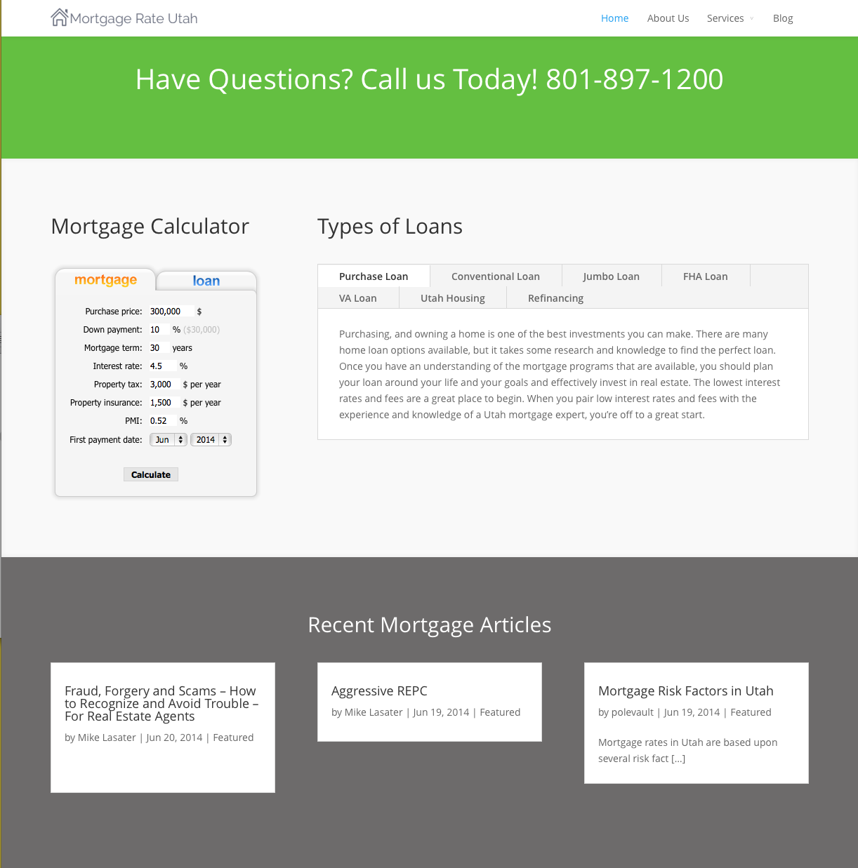 Mortgage Rate Utah Mortgage Calculator