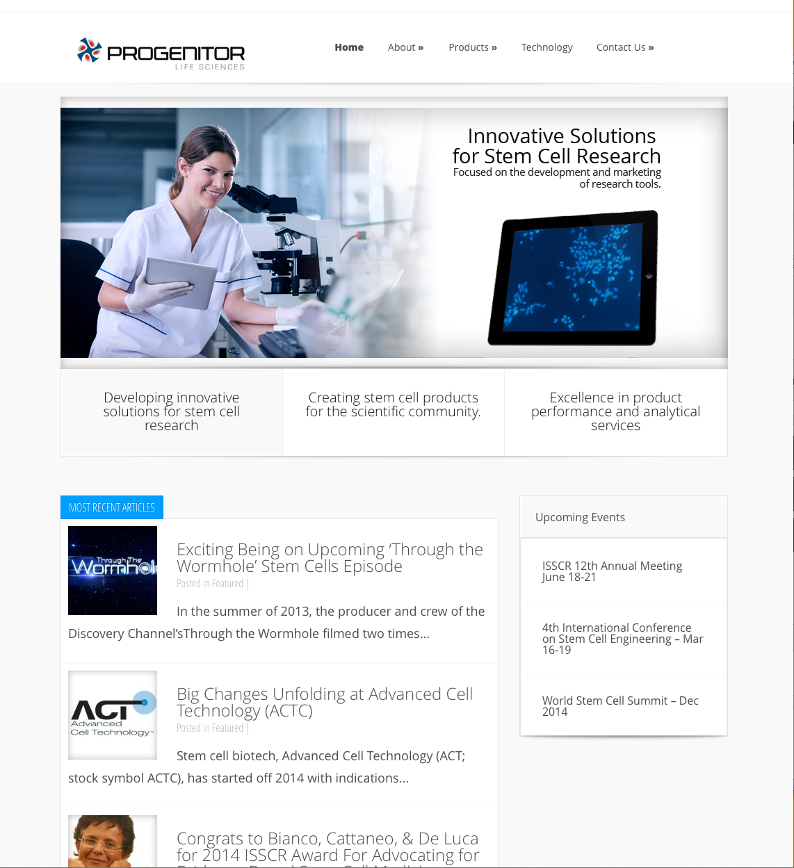 progenitor life sciences HOME PAGE