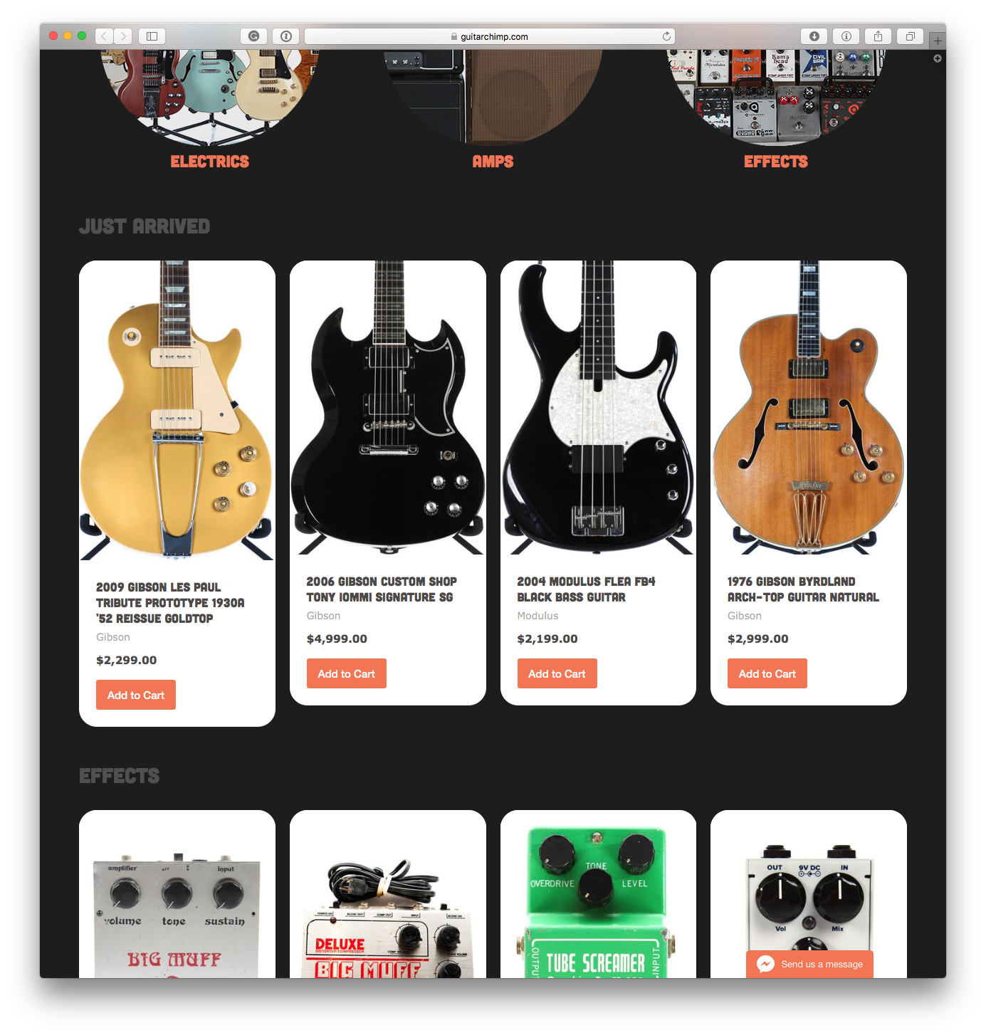 Guitar Chimp homepage center