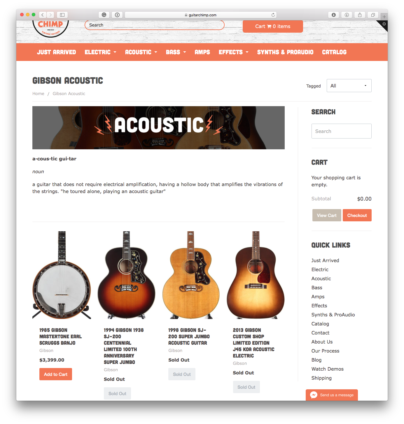 Guitar Chimp Category Page