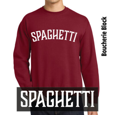 Custom Word Pullover Crewneck - Cardinal - XL